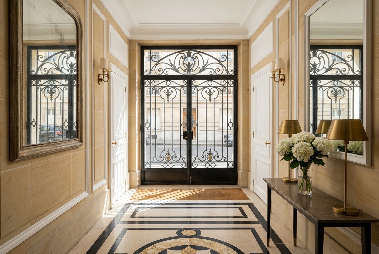 Hall d'immeuble entretenu à Genève