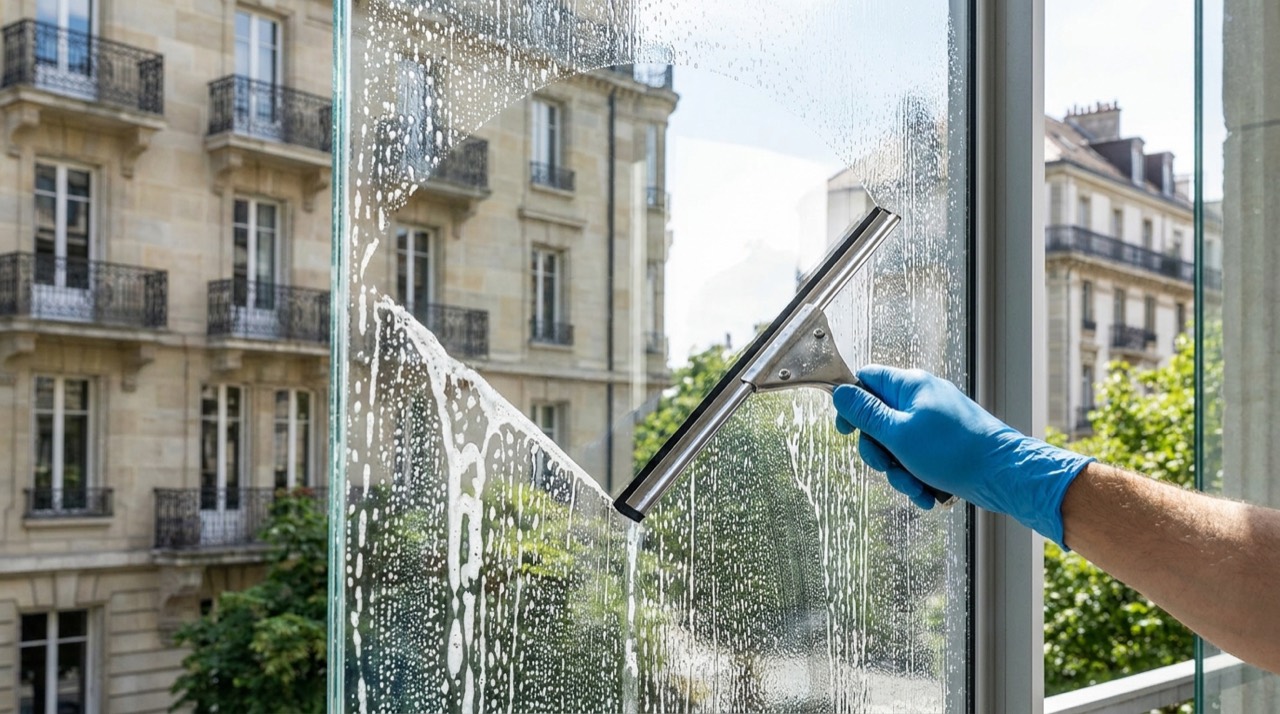 Nettoyage de vitres sans traces à Genève